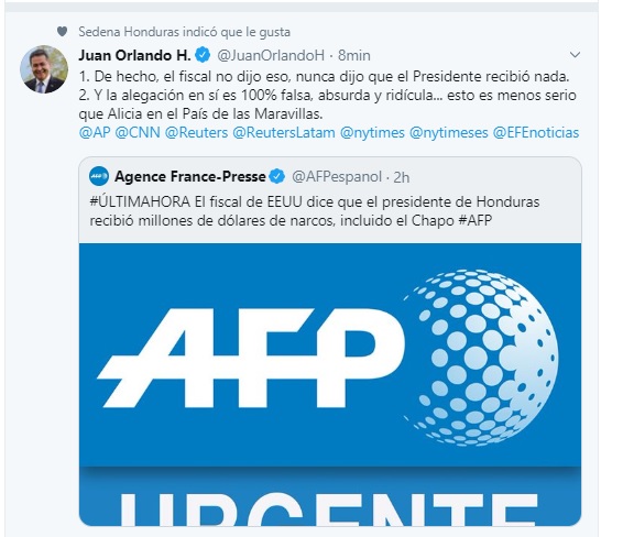Joh El Fiscal No Dijo Eso Nunca Dijo Que El Presidente Recibio Nada El Pais el pais hn