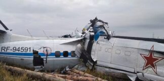 avión estrellado hoy
